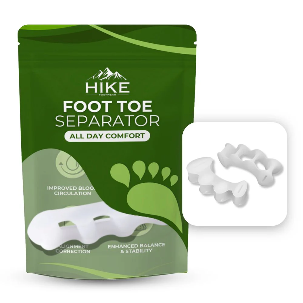 HIKE Foot Toe Separator - Achieve Healthy Toes, Correct Bunions, Hammer Toes, and Relieve Foot Pain