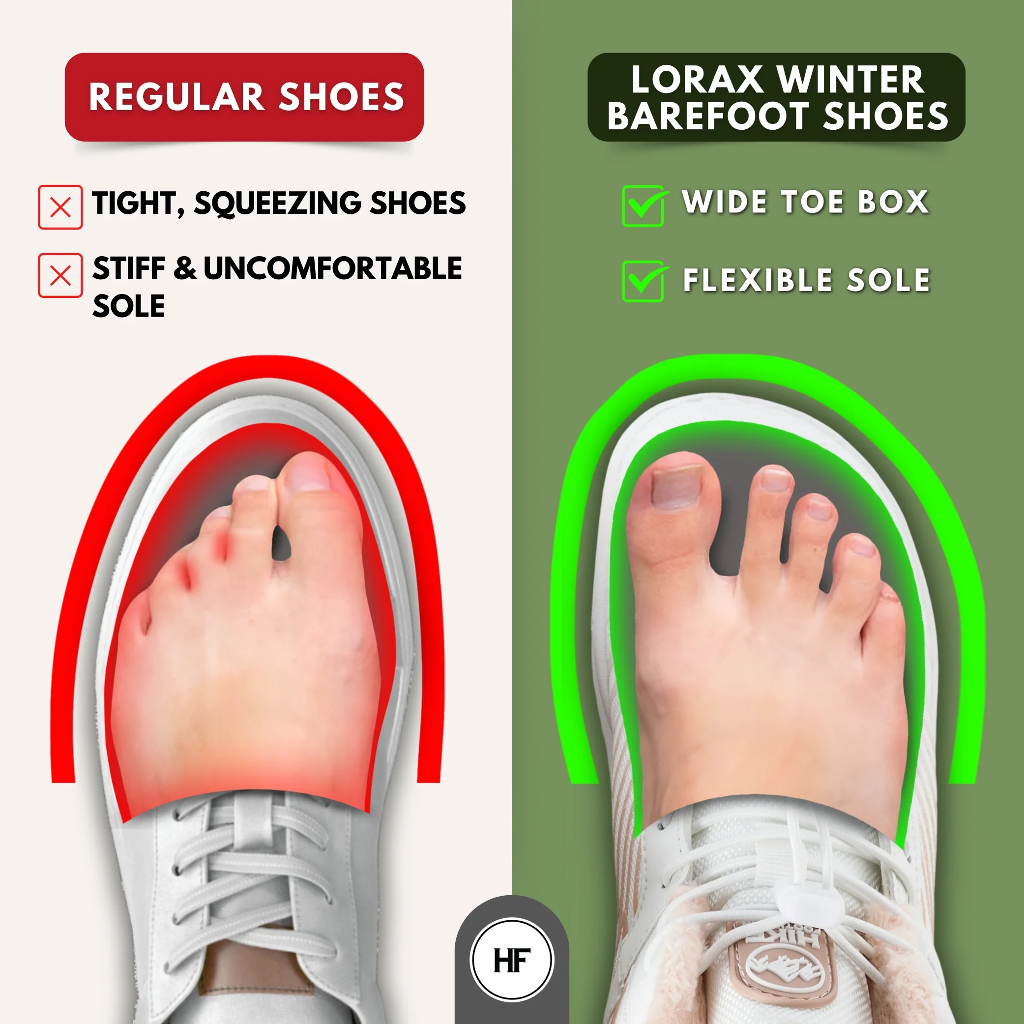 Lorax Winter – Ergonomic & Supportive Winter Barefoot Shoes (Unisex) - 图片 3